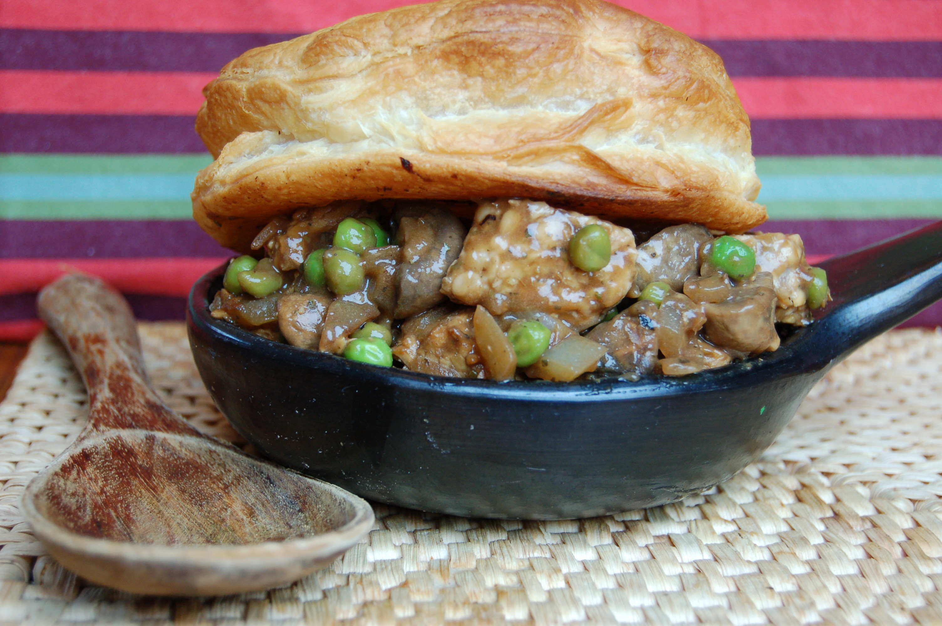 Vegan big puff pie - one of our favourite vegan roast dinners