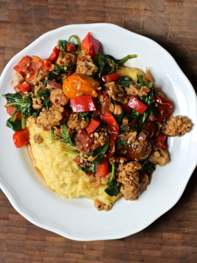 Plate of vegan food