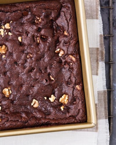 Vegan Fudgy Chocolate Chip Brownies
