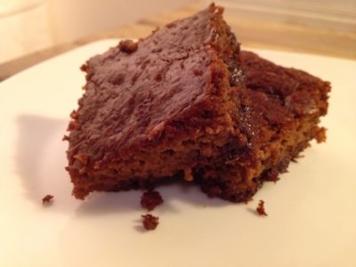 Zucchini espresso brownies