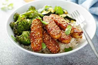 Vegan tempeh bowl
