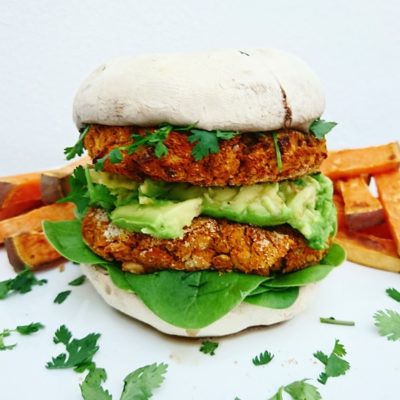 curried bean burger