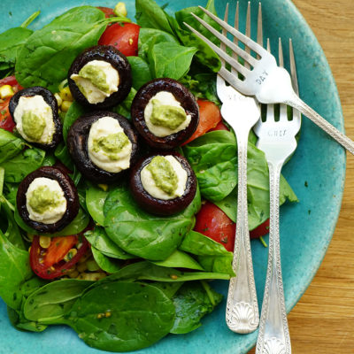 Mushrooms with Cashew Cheese