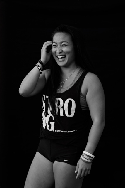 Strong vegan girl