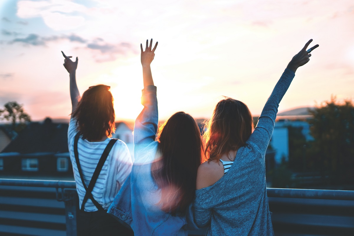 Group of friends happy together