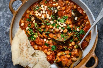 Aubergine and Chickpea stew