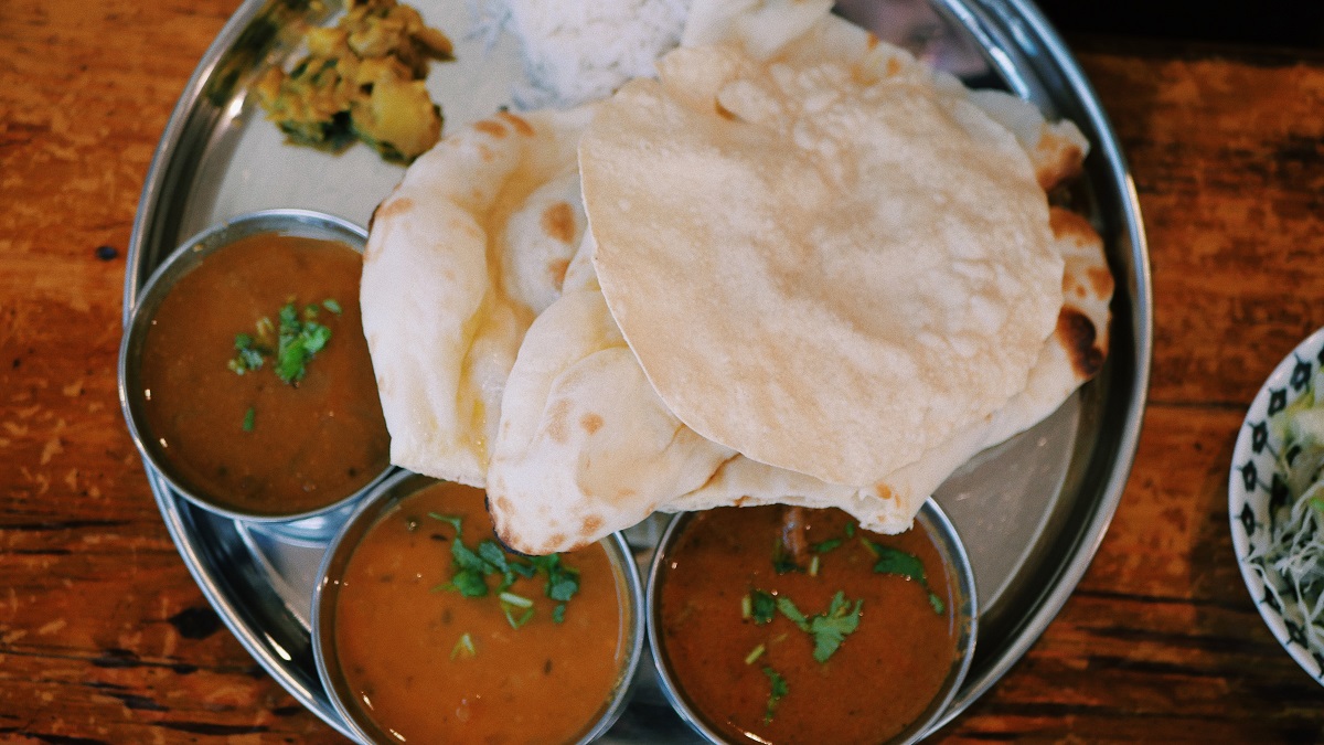 Vegan meal in India