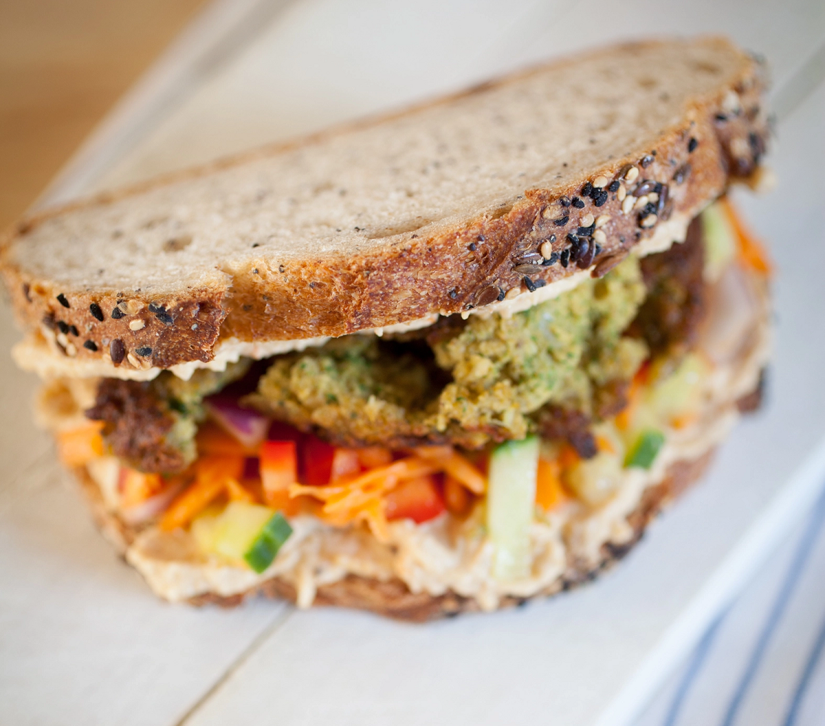 Hummus & Falafel Sandwich