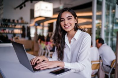person in cafe